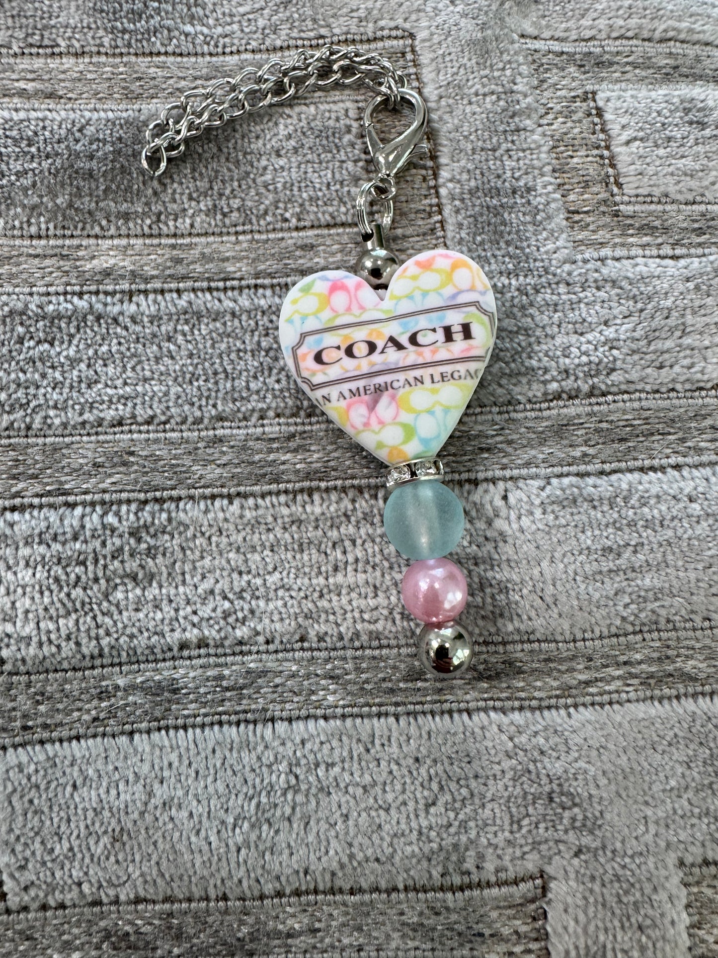 Pastel Rainbow Logo Heart Cup Handle Charm