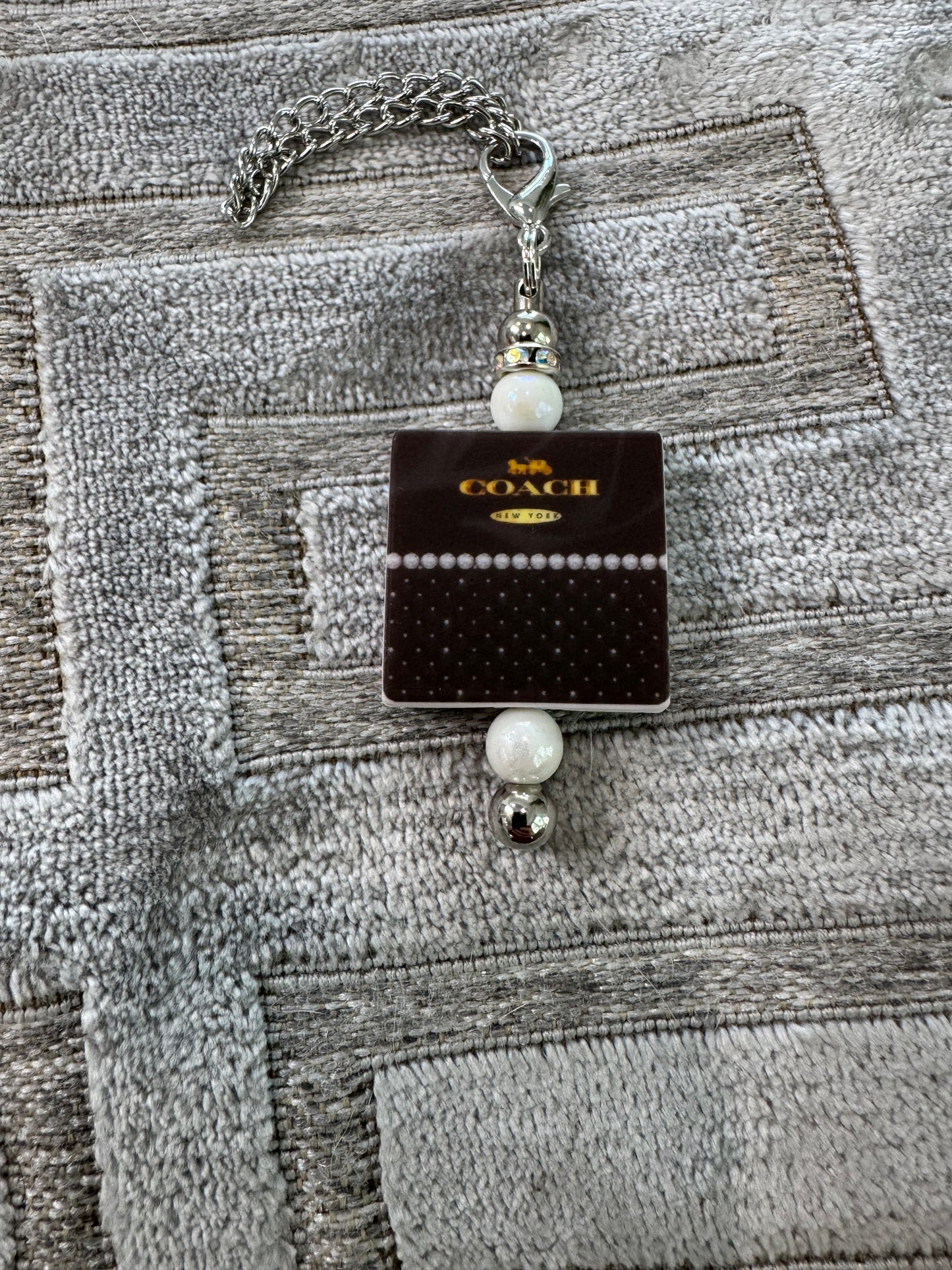 Black Gold Cup Handle Charm Designer with Pearls
