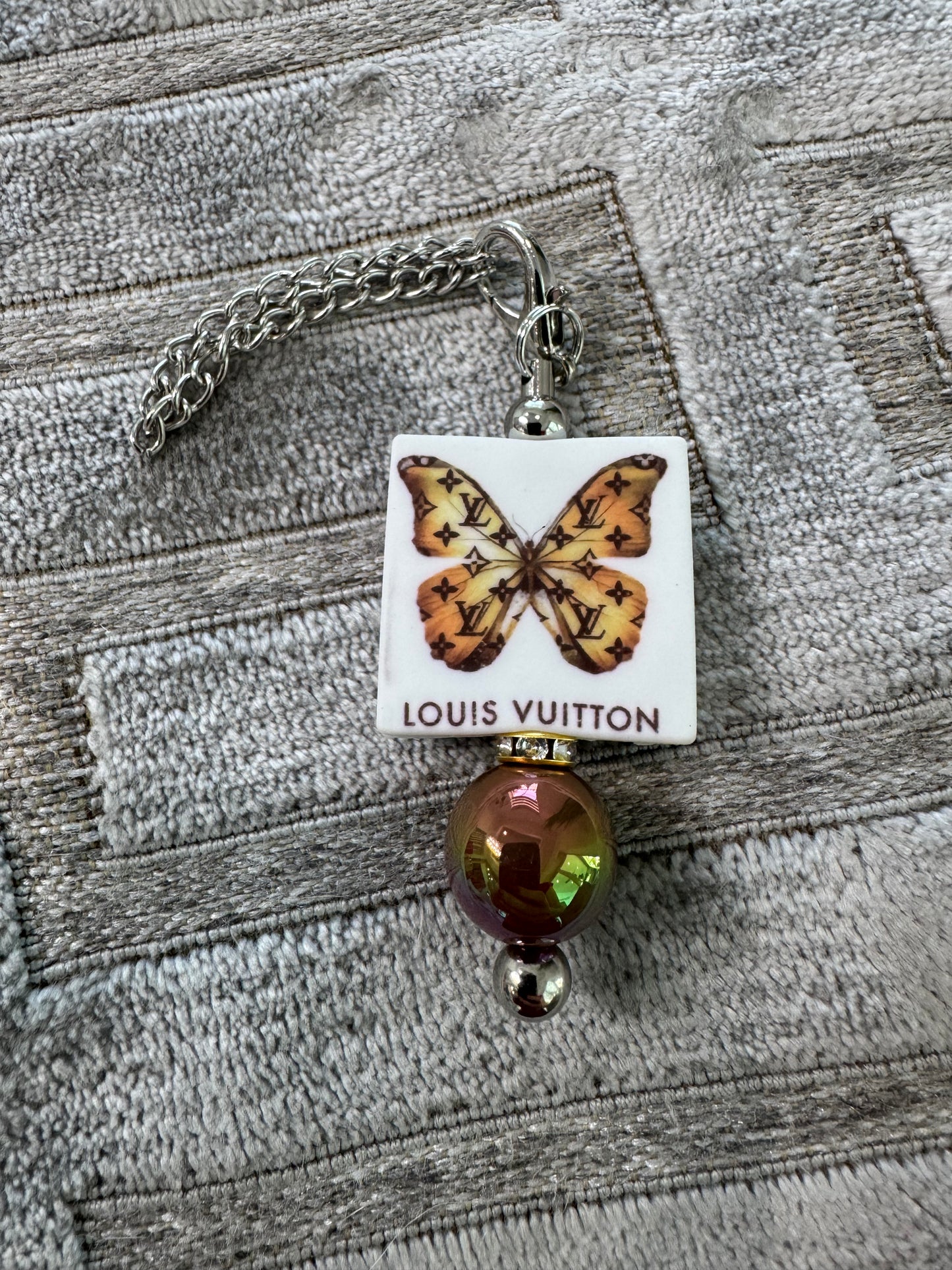 Brown Butterfly Designer Cup Handle Charm