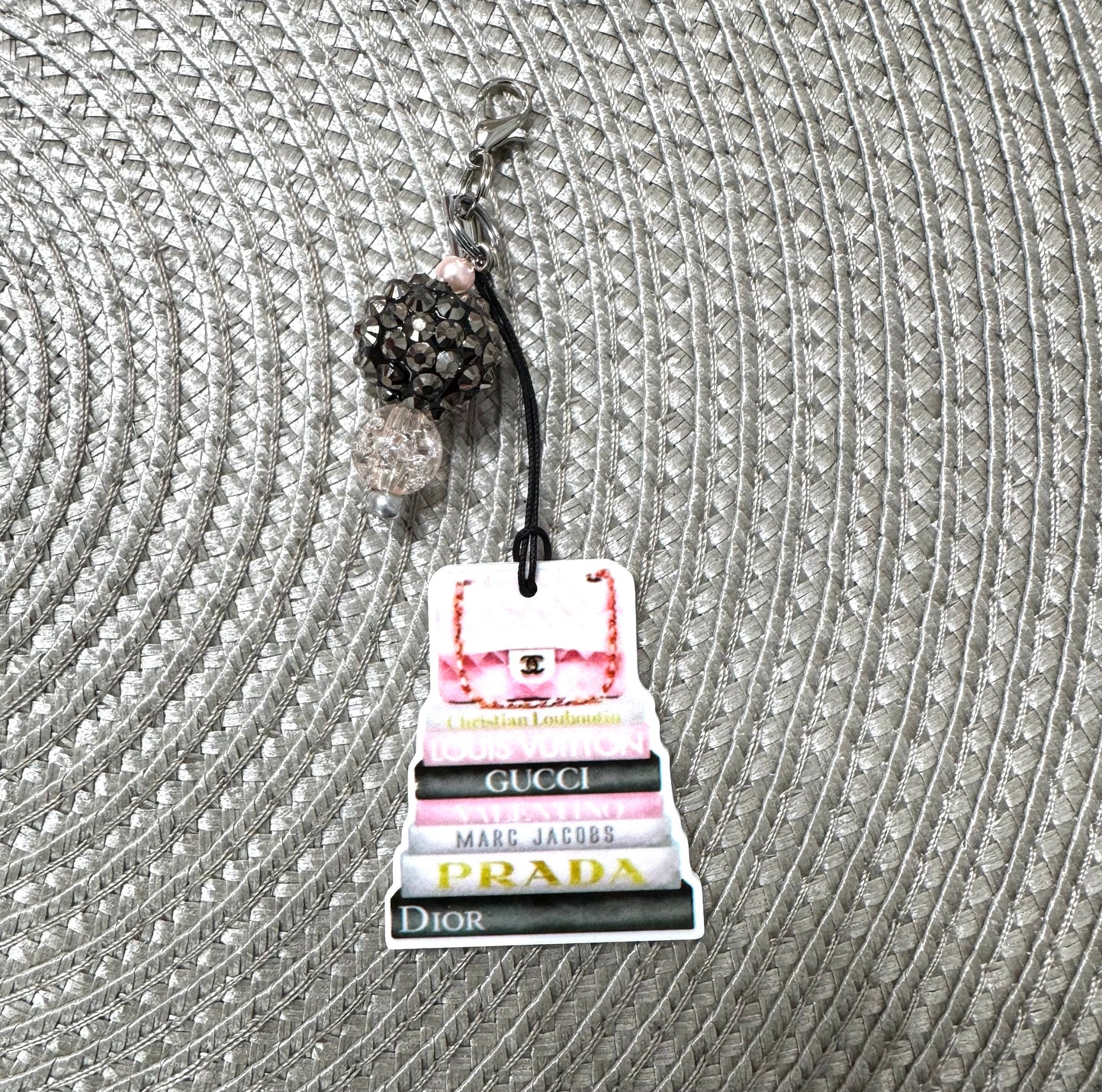 Purse Book Stack Cell Phone Charm