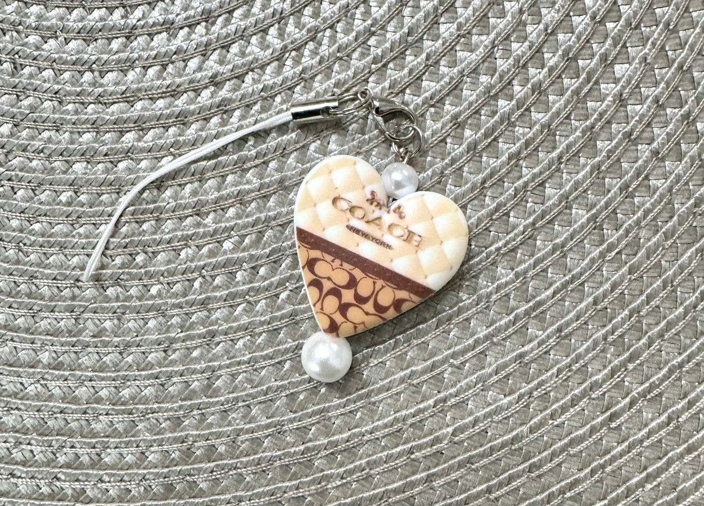 Brown Purse Cell Phone Charm