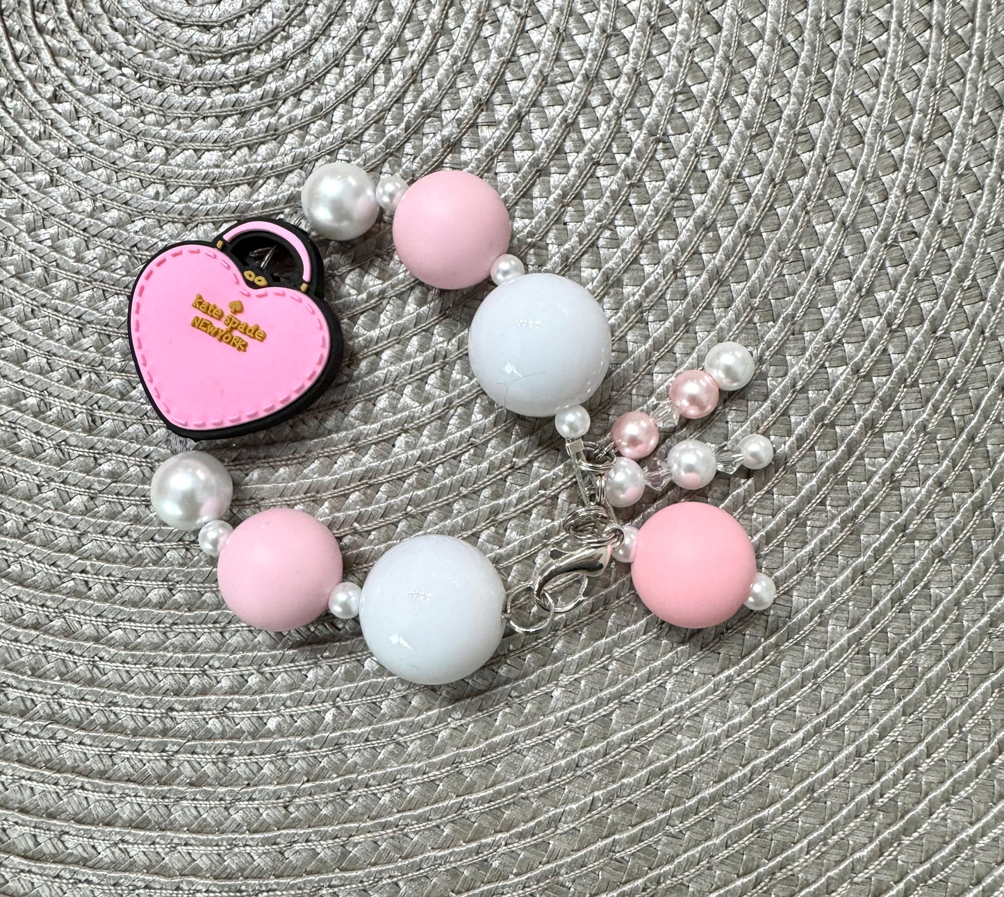 Pink Purse Dangle Cup Bag Charm