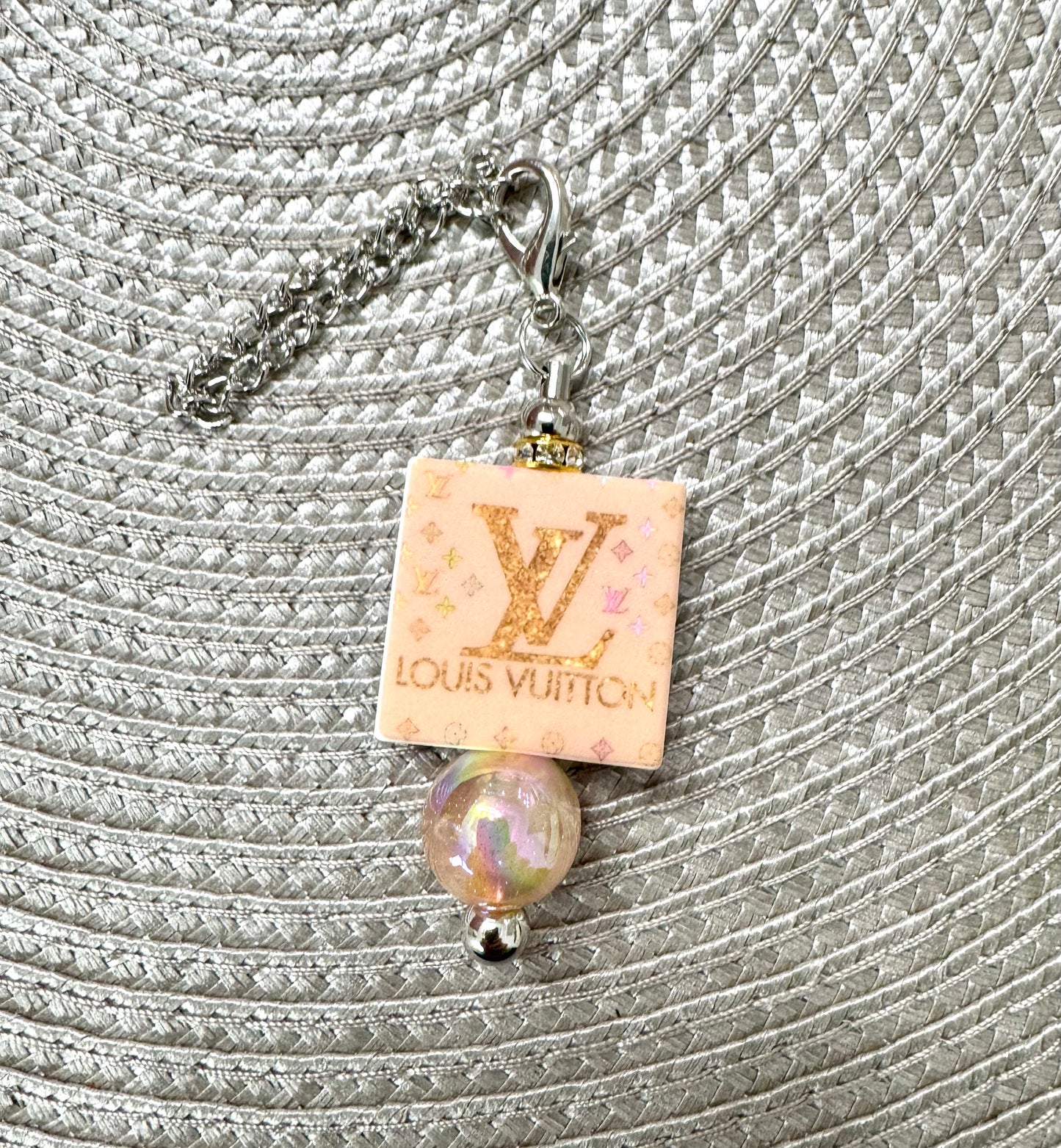 Brown Signature Square Cup Bag Charm