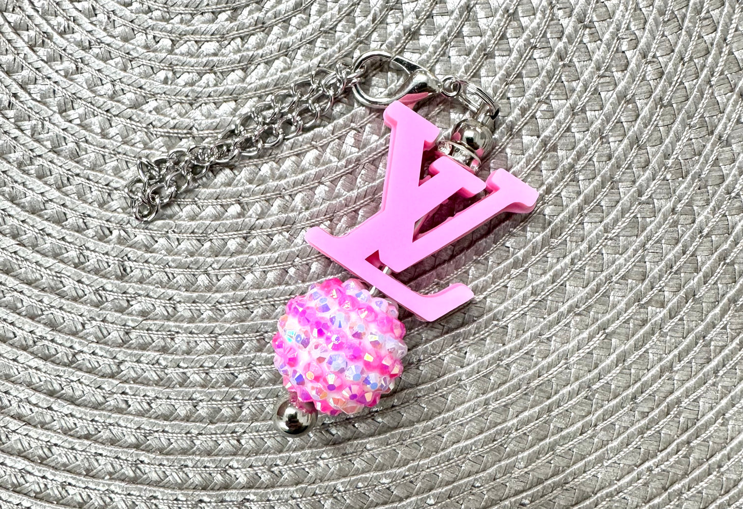 Pink Letter Cup Charm