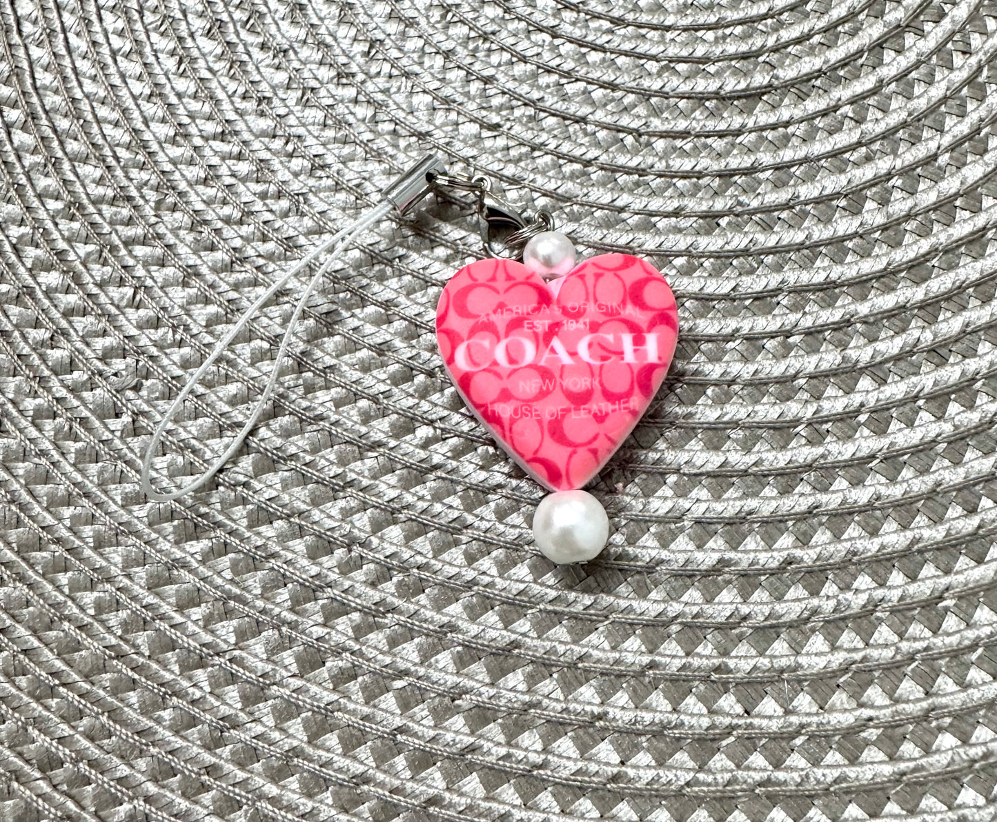 Cell Phone Heart Purse Charm