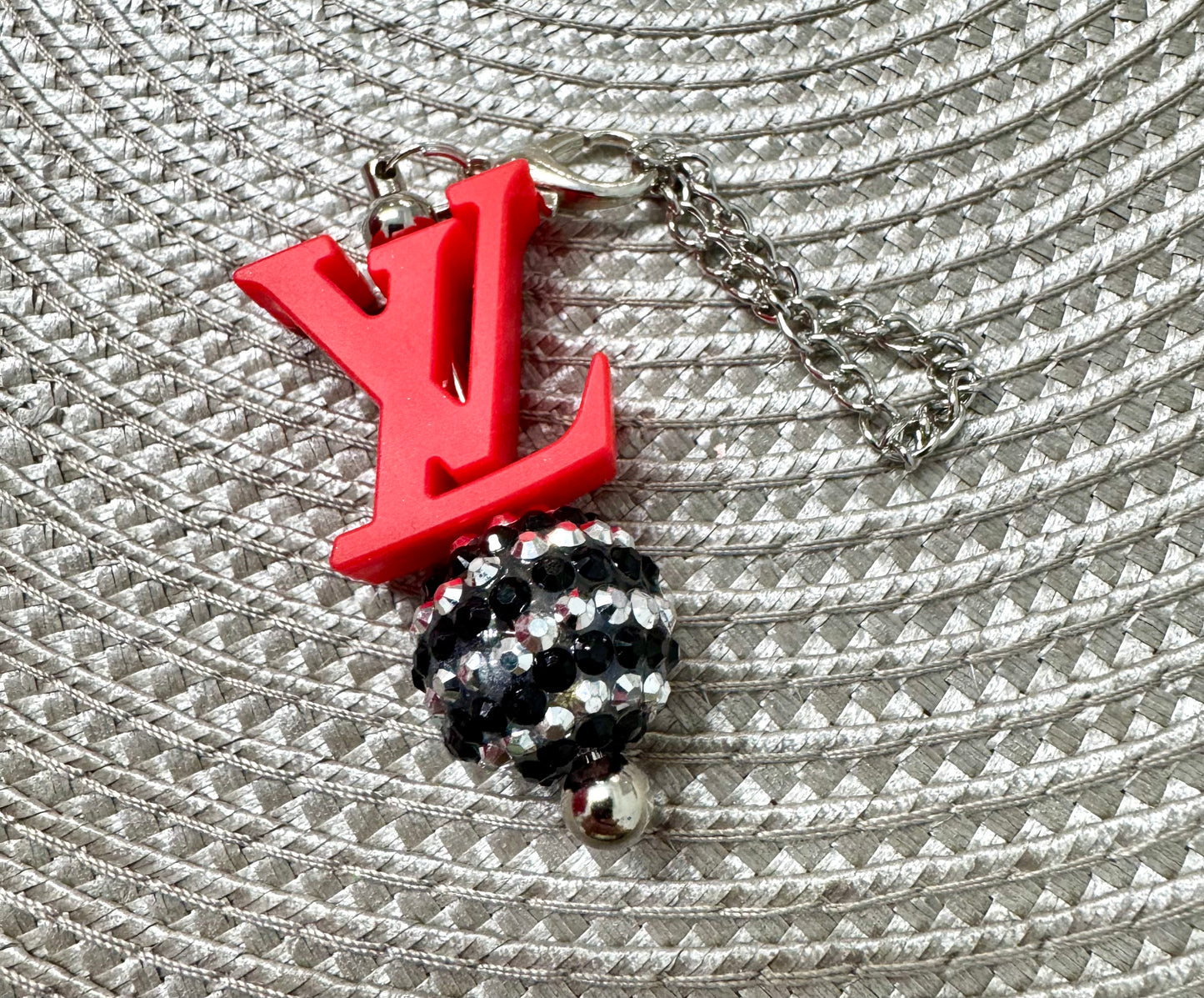 Red Black Cup Bag Charm Signature