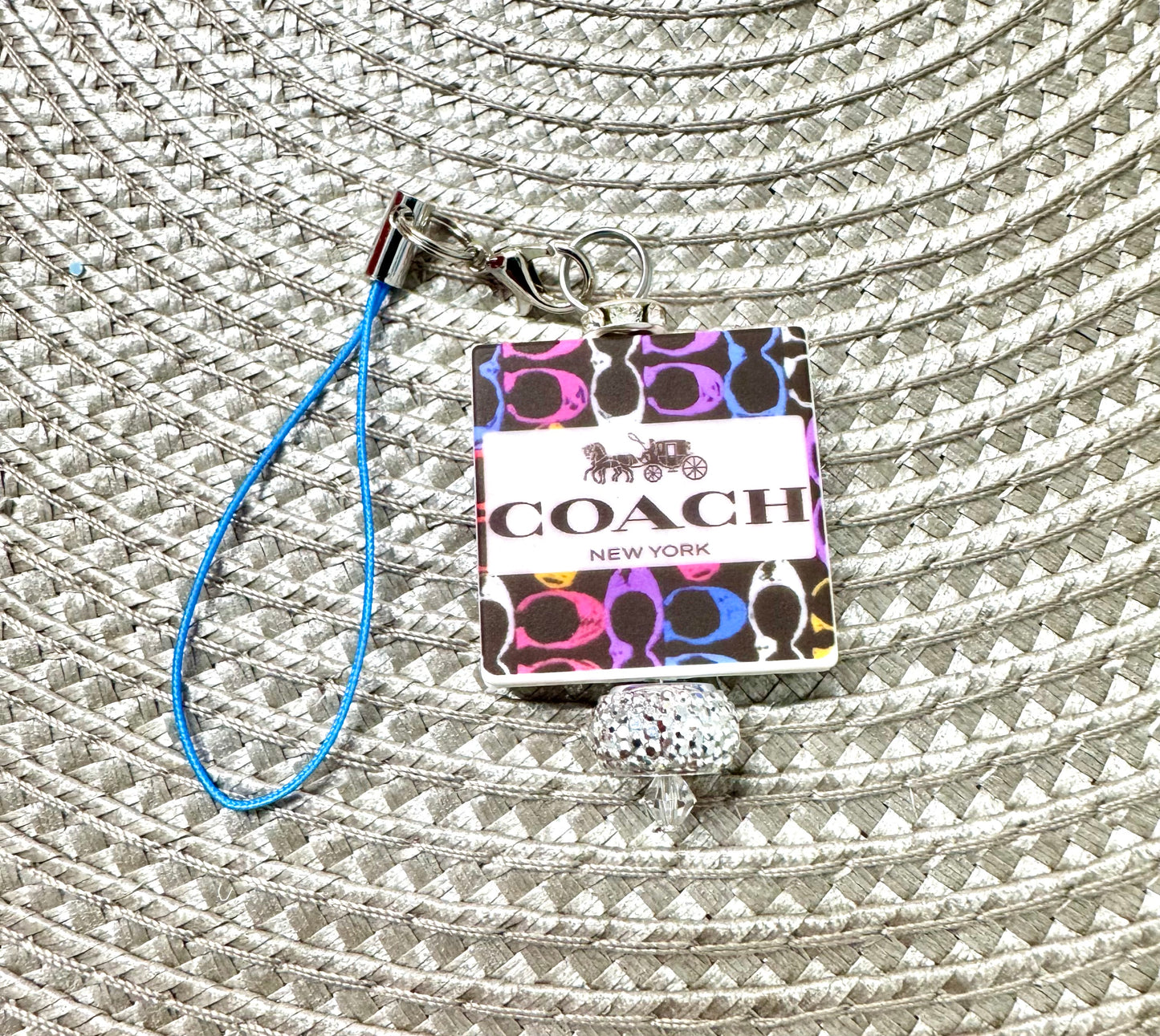 Multicolor Signature Purse Cell Phone Charm