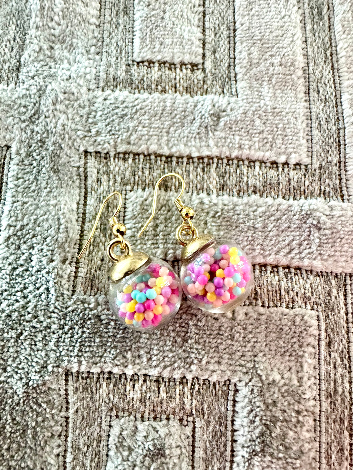Handmade Sprinkle Candy Dangle Earrings