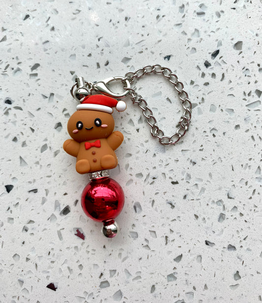 Gingerbread Christmas Cup Bag Charm