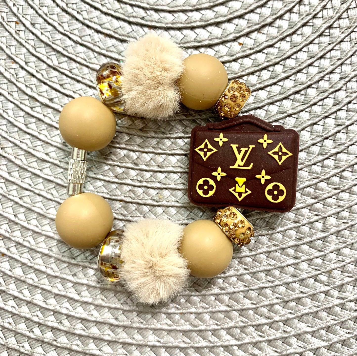 Cup Charm Brown Purse Cup Charm Light Color