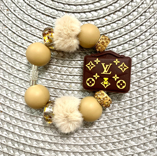 Cup Charm Brown Purse Cup Charm Light Color