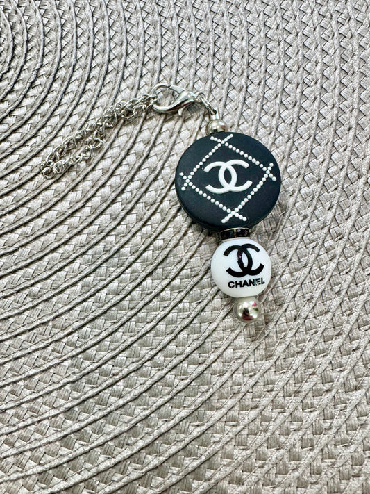 Black White Designer Cup Handle Charm