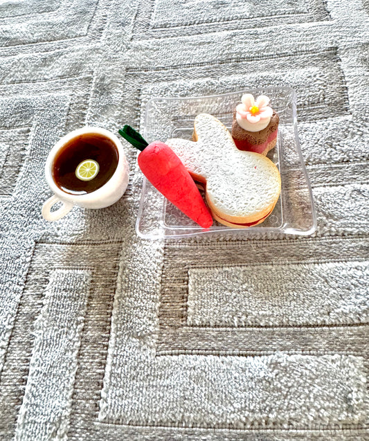 18 Inch Doll Easter Bunny Sandwich Tea Dessert Food Set