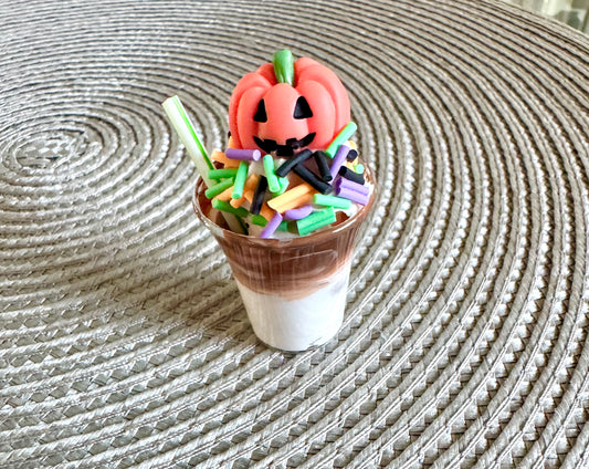 16 18 Inch Doll Halloween Jack O Lantern Pumpkin Drink Handmade Prop BJD CCDF