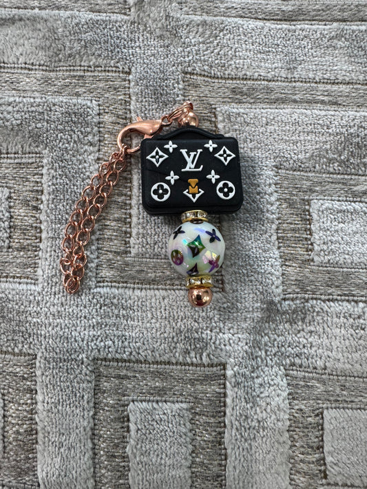 Black Bag Logo Cup Handle Charm