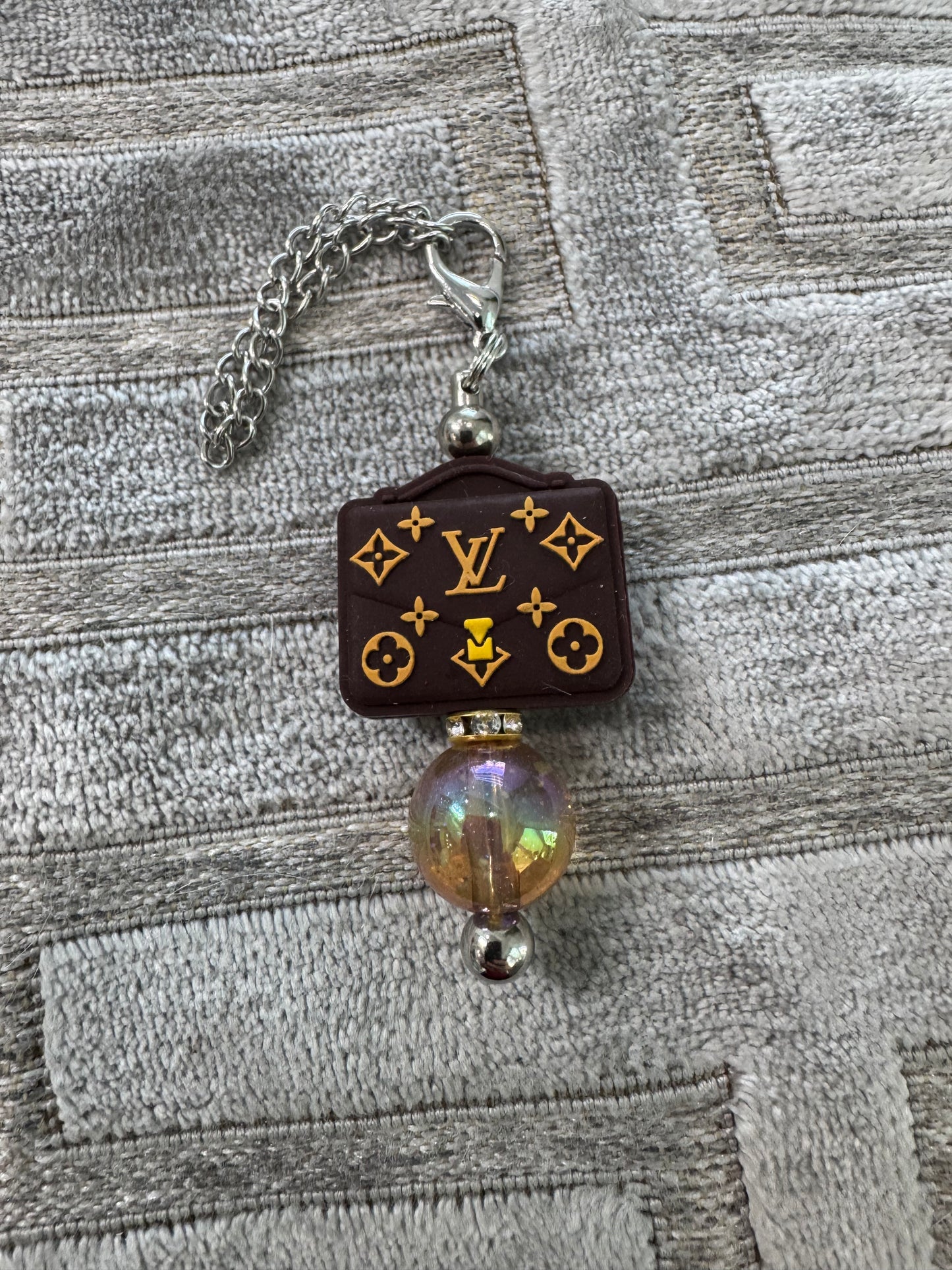 Brown Bag Cup Handle Charm Designer