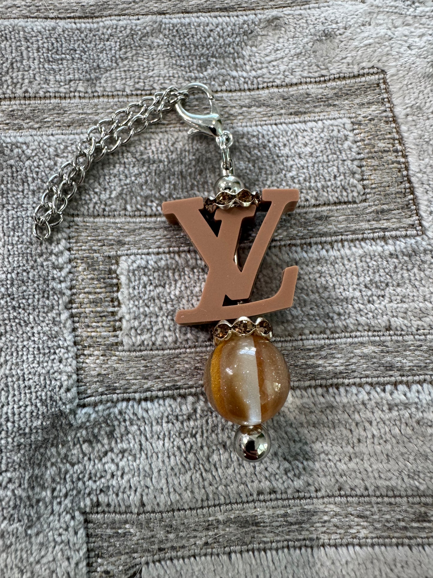 Brown Letter Cup Handle Charm Designer
