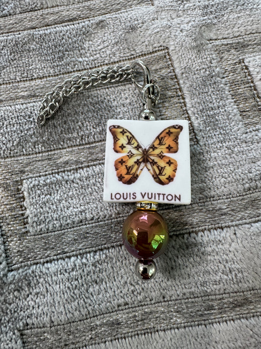 Brown Butterfly Designer Cup Handle Charm