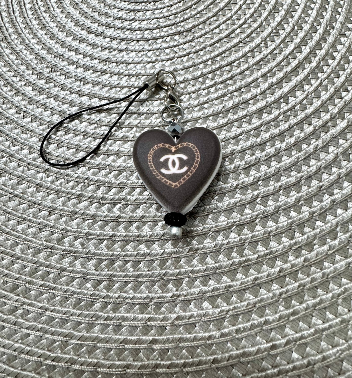 Heart Cell Phone Bag Charm
