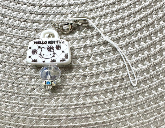 Hello Kitty Black White Purse Cell Phone Charm