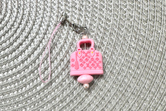 Pink Purse Cell Phone Charm