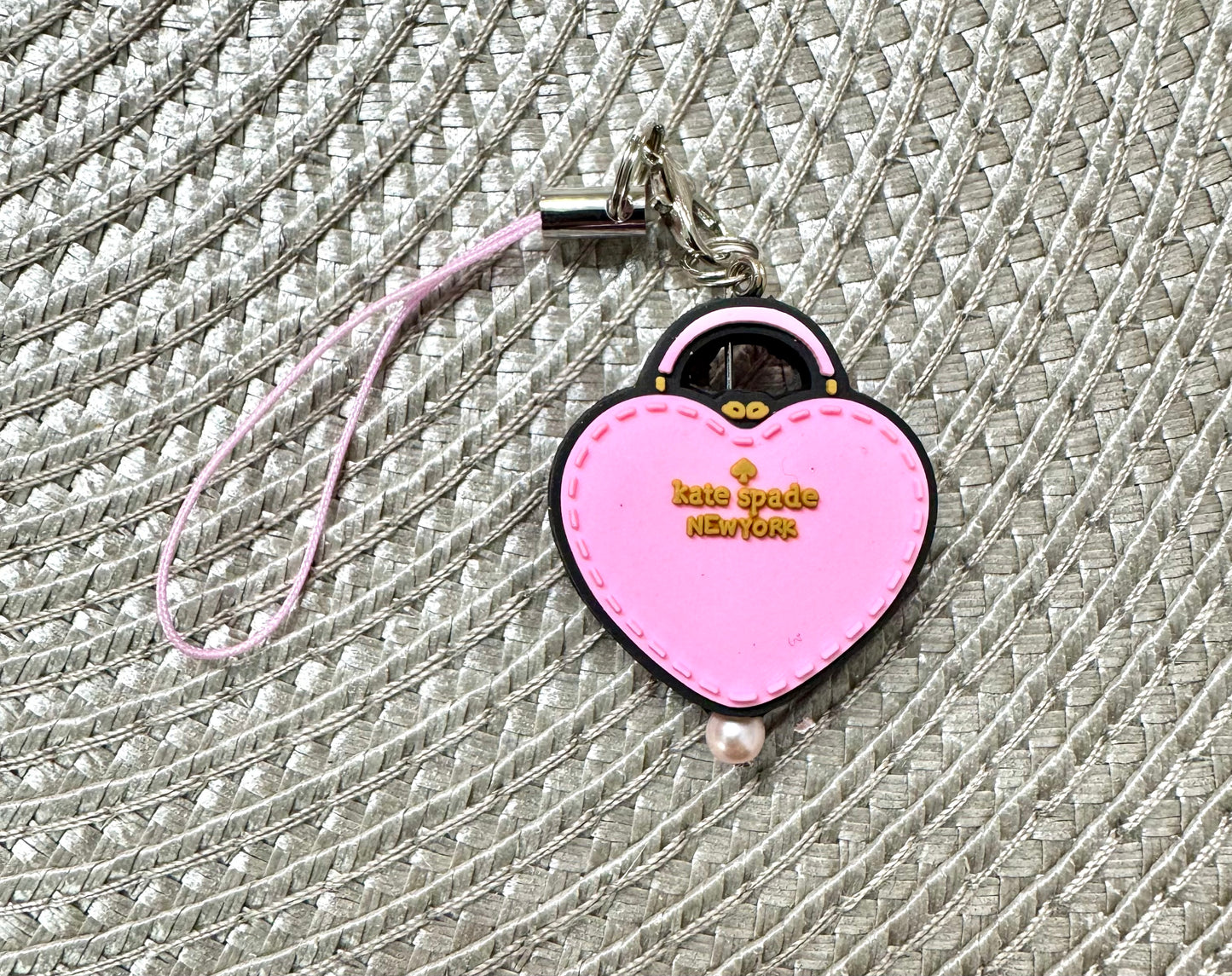 Pink Heart Purse Cell Phone Charm