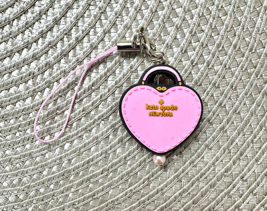Pink Heart Purse Cell Phone Charm