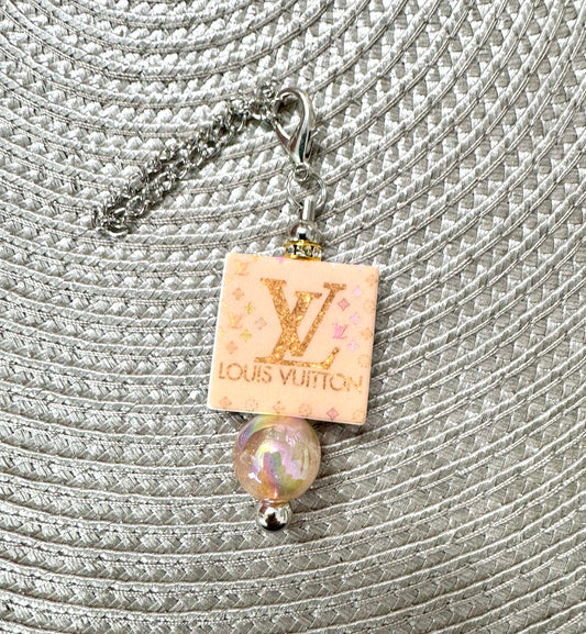 Brown Signature Square Cup Bag Charm