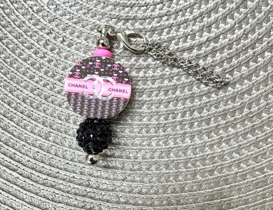 Pink Black Cup Charm