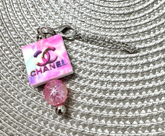 Pink Sparkle Signature Cup Bag Charm
