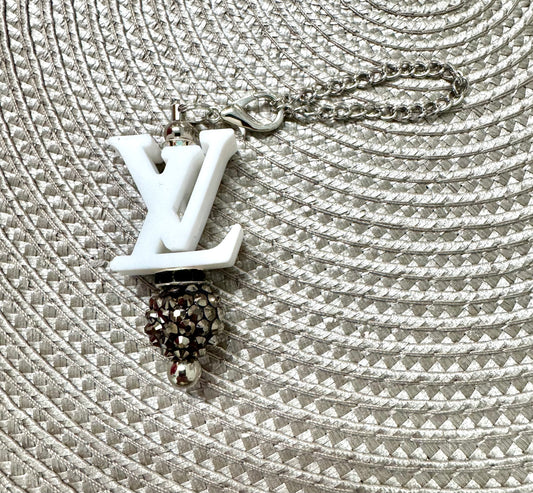 White Signature Cup Bag Charm