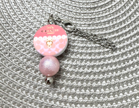 Pink Purse Pearl Cup Charm