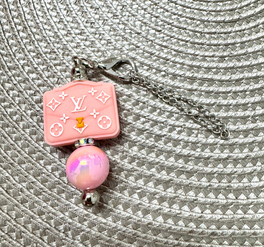Pink Purse Cup Bag Charm