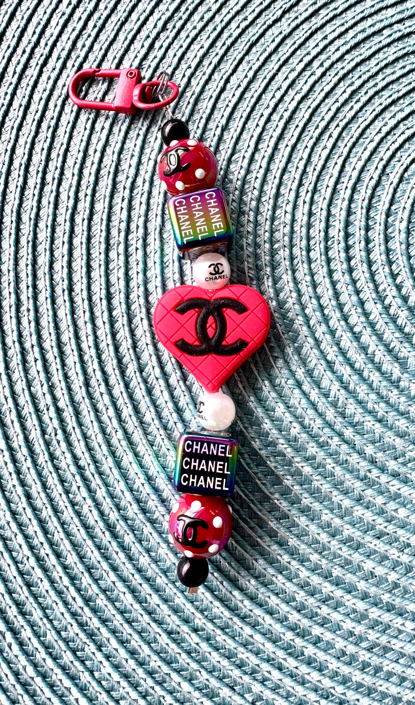Red Heart Cell Phone Charm Strap