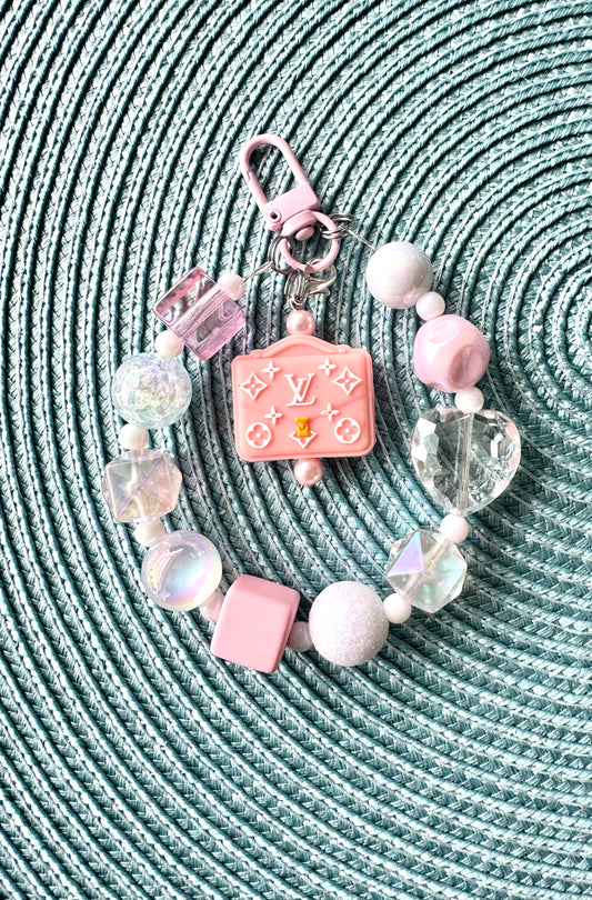 Pink Purse Cell Phone Charm Bag Backpack