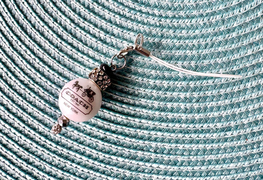 Cell Phone Charm Black and White